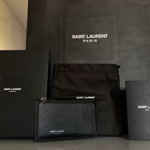 YSL Zipped Card Case